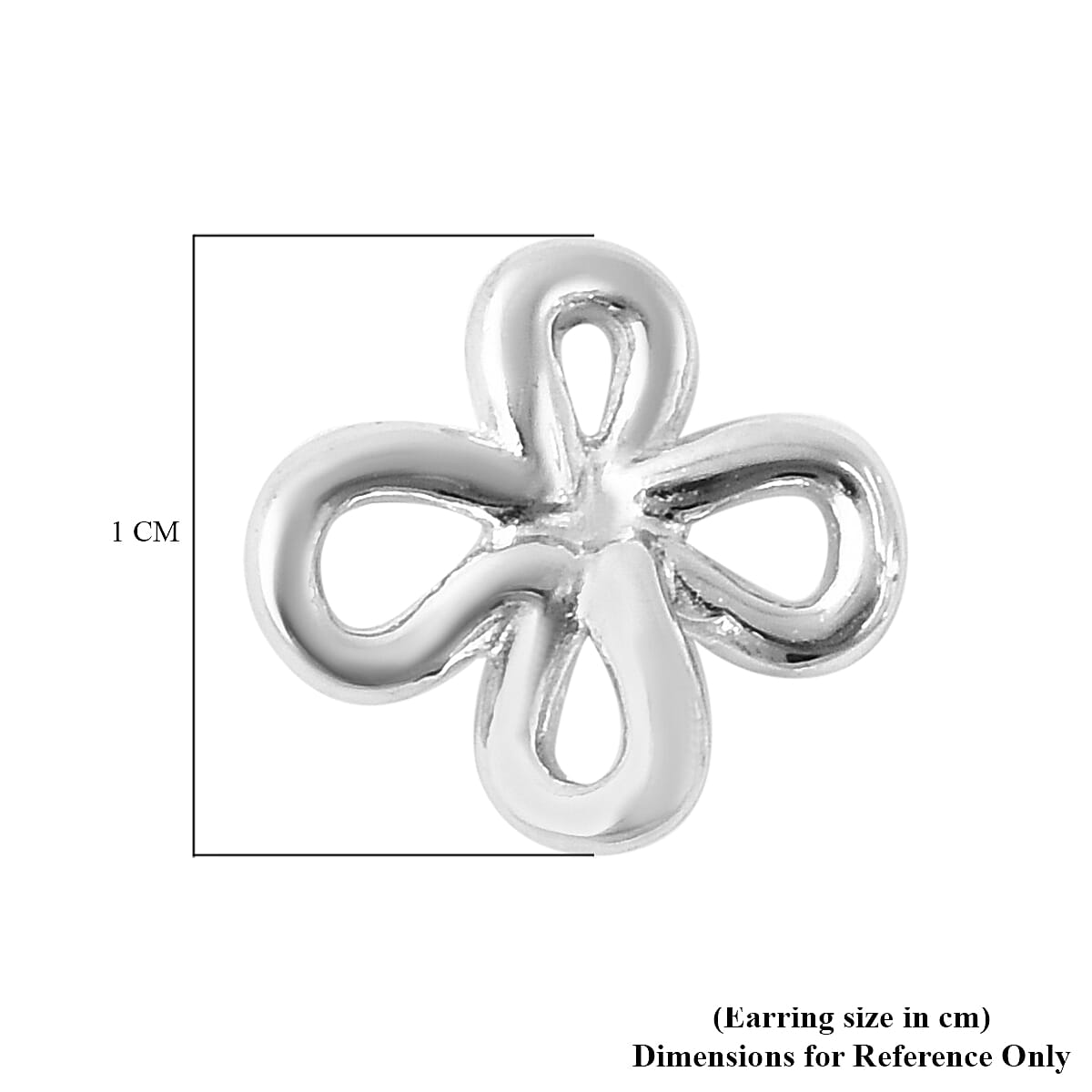 LucyQ Splash Collection - Rhodium Overlay Sterling Silver Stud Earrings (with Push Back)