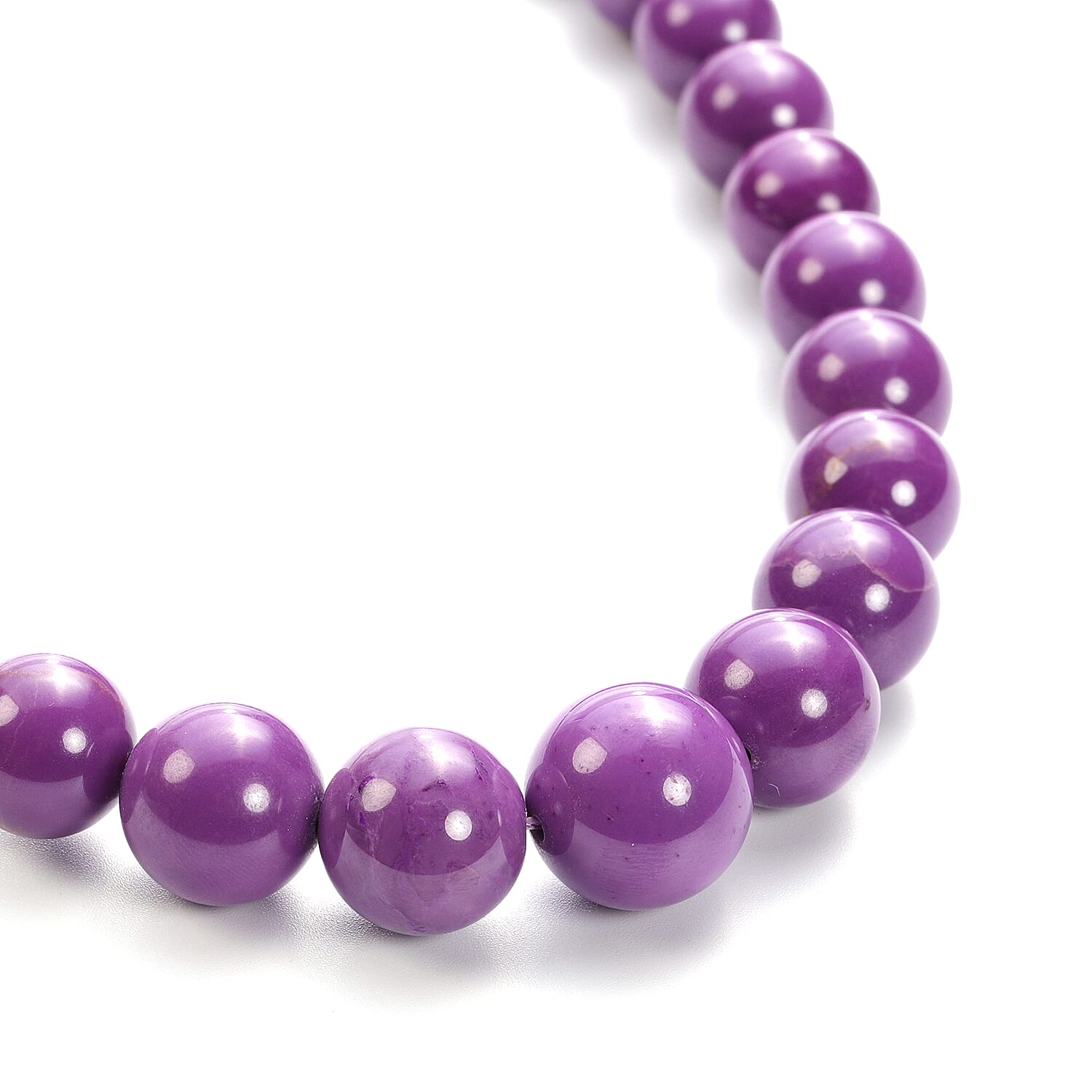 Collectors Edition - Phosphosiderite Necklace (Size 20) with Magnetic Lock in Rhodium Overlay Sterling Silver 473.50 Ct.