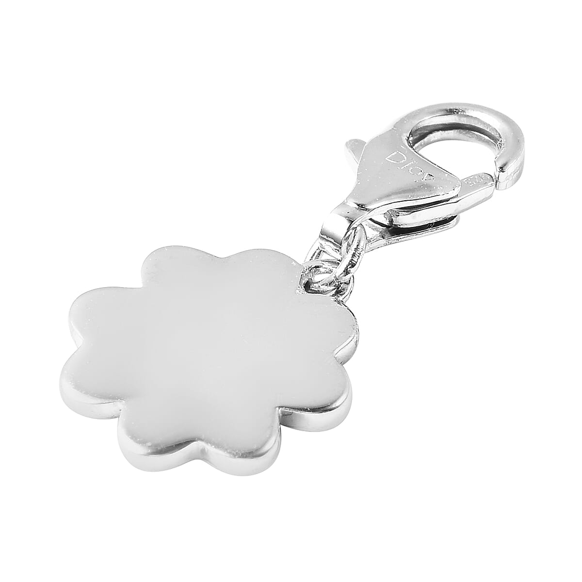 Charmes De Memoire Sterling Silver Green Enamelled Four Leaf Clover Charm