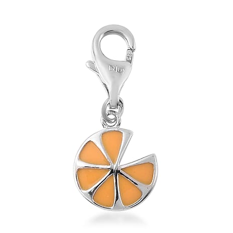 Charmes De Memoire Sterling Silver Yellow Enamelled Lemon Charm