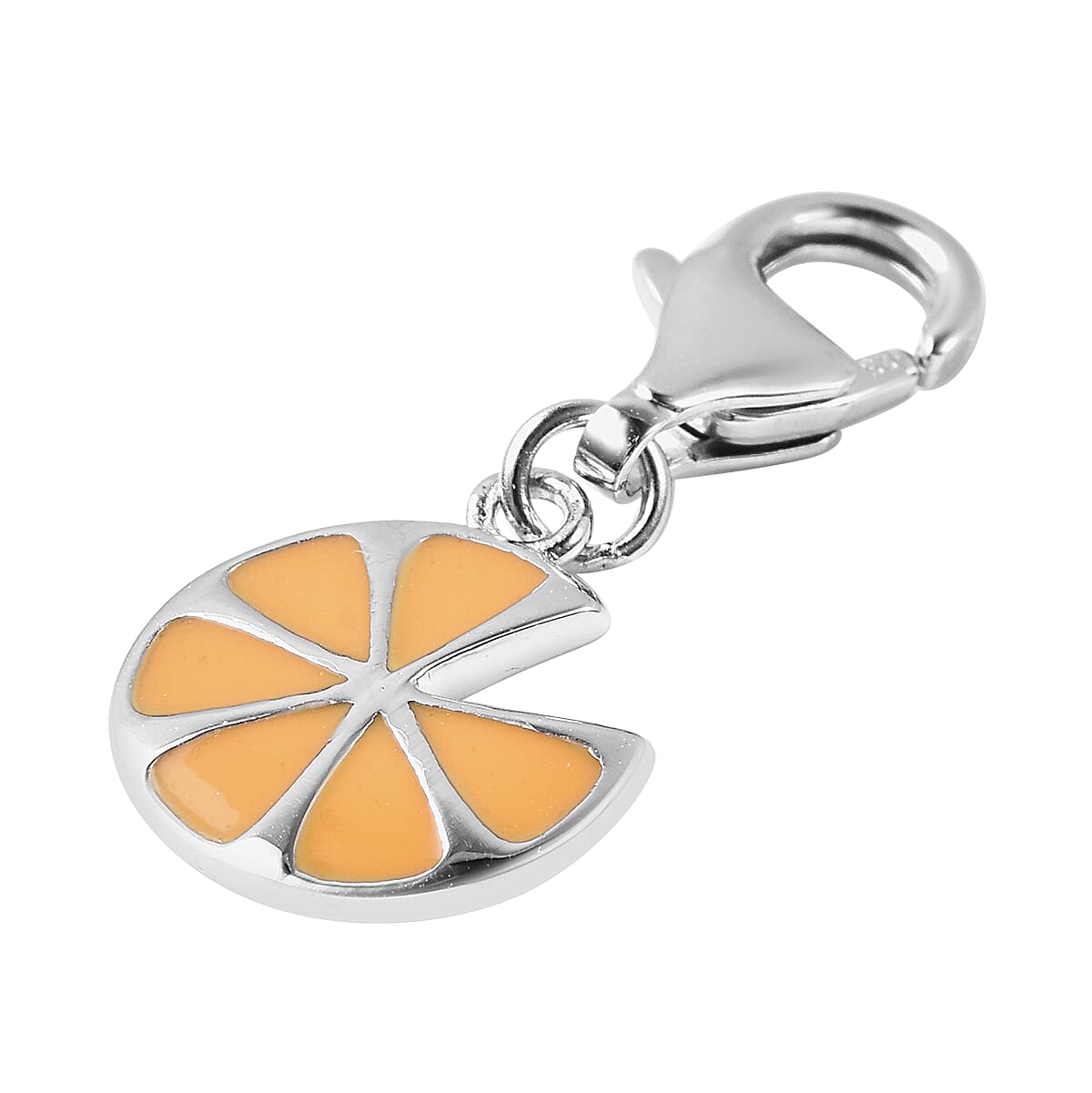Charmes De Memoire Sterling Silver Yellow Enamelled Lemon Charm