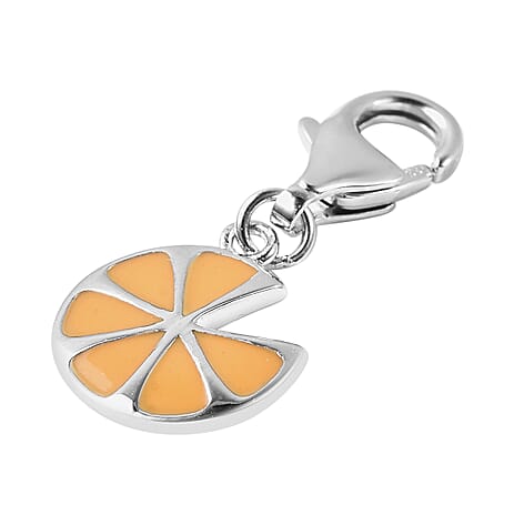 Charmes De Memoire Sterling Silver Yellow Enamelled Lemon Charm