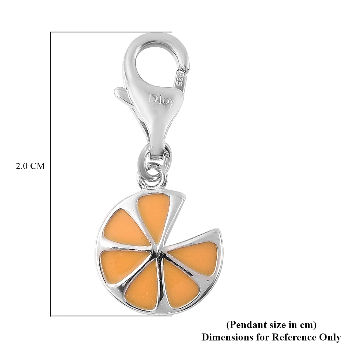 Charmes De Memoire Sterling Silver Yellow Enamelled Lemon Charm