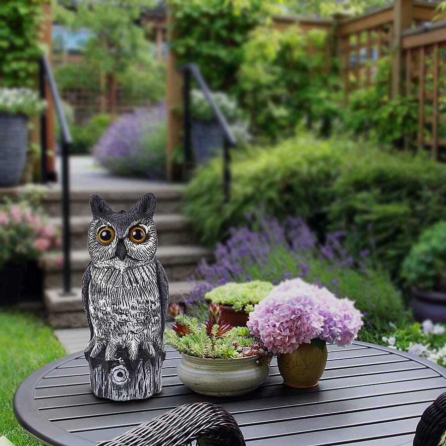 Owl Garden Decoration -  Grey