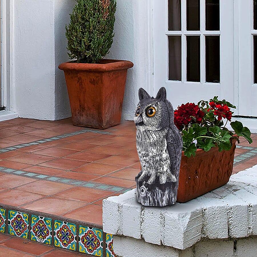 Owl Garden Decoration -  Grey