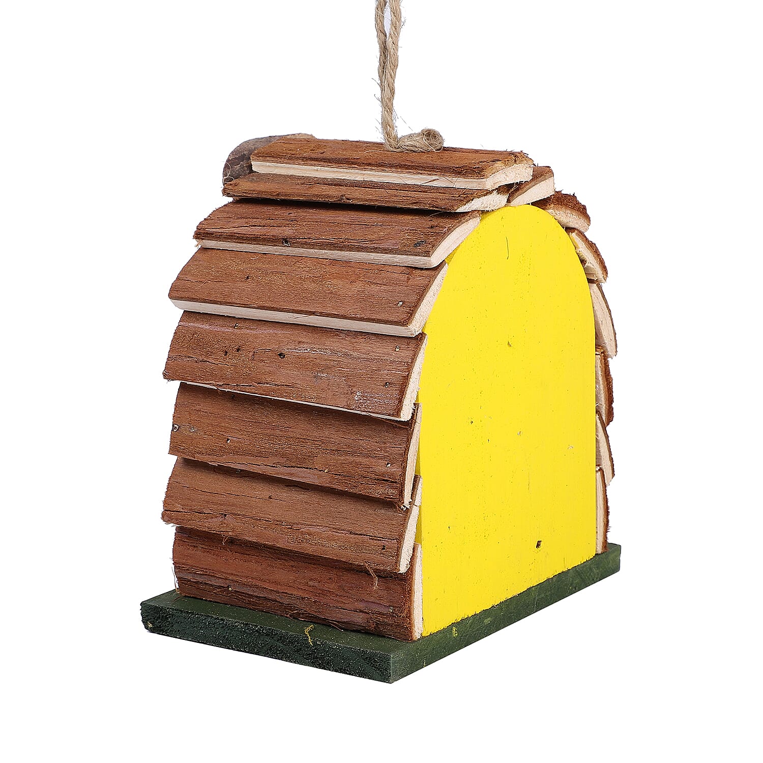 Handmade Wooden Birds House - Yellow