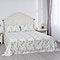 Serenity Night 4 Piece Set Leaf Vine Printed Microfibre 1 Flat Sheet 1 Fitted Sheet and 2 Pillowcase White