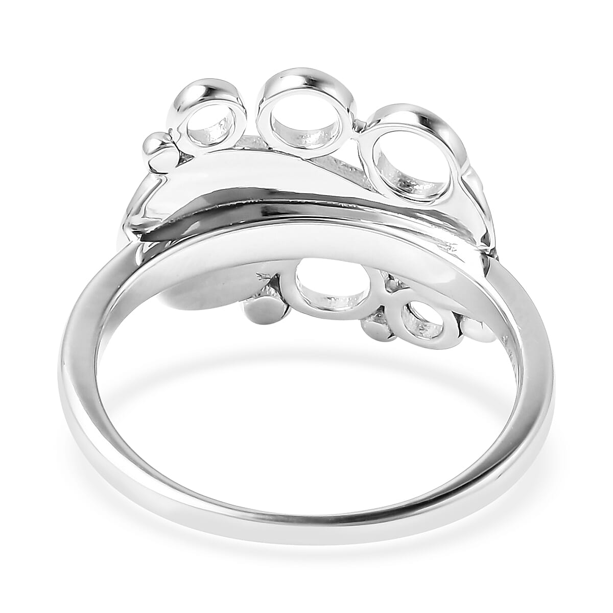 Designer Inspired Enamelled Ring in Sterling Silver