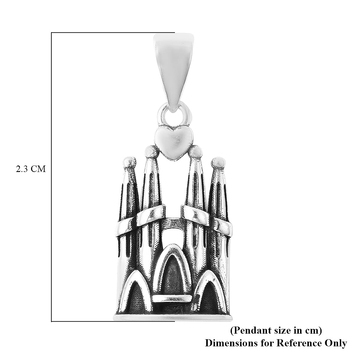 Sterling Silver Notre Dame DE Paris Pendant