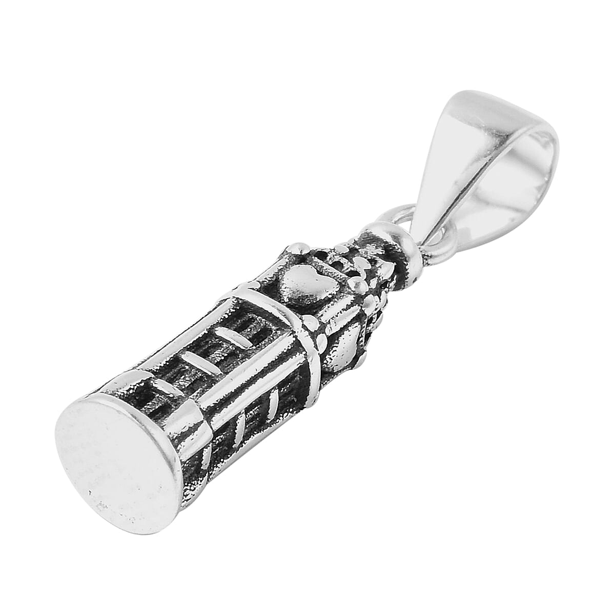 Sterling Silver Big Ben Inspired Pendant