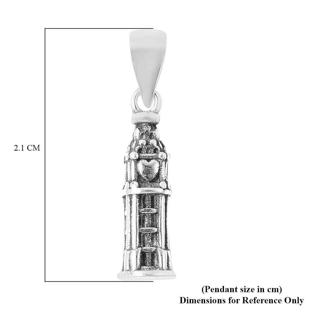 Sterling Silver Big Ben Inspired Pendant