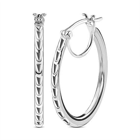 Sterling Silver Hoop Earrings with Clasp