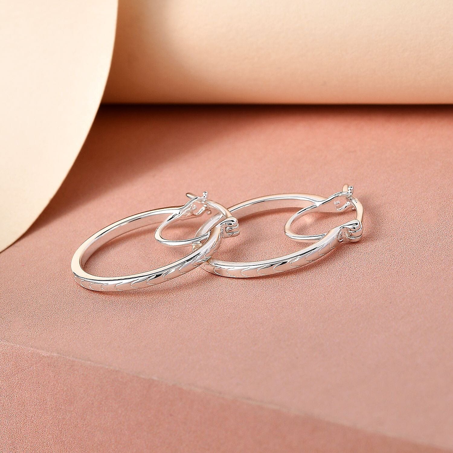 Sterling Silver Hoop Earrings with Clasp