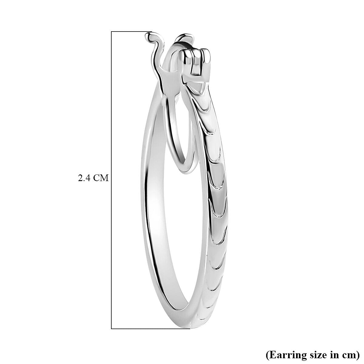 Sterling Silver Hoop Earrings with Clasp