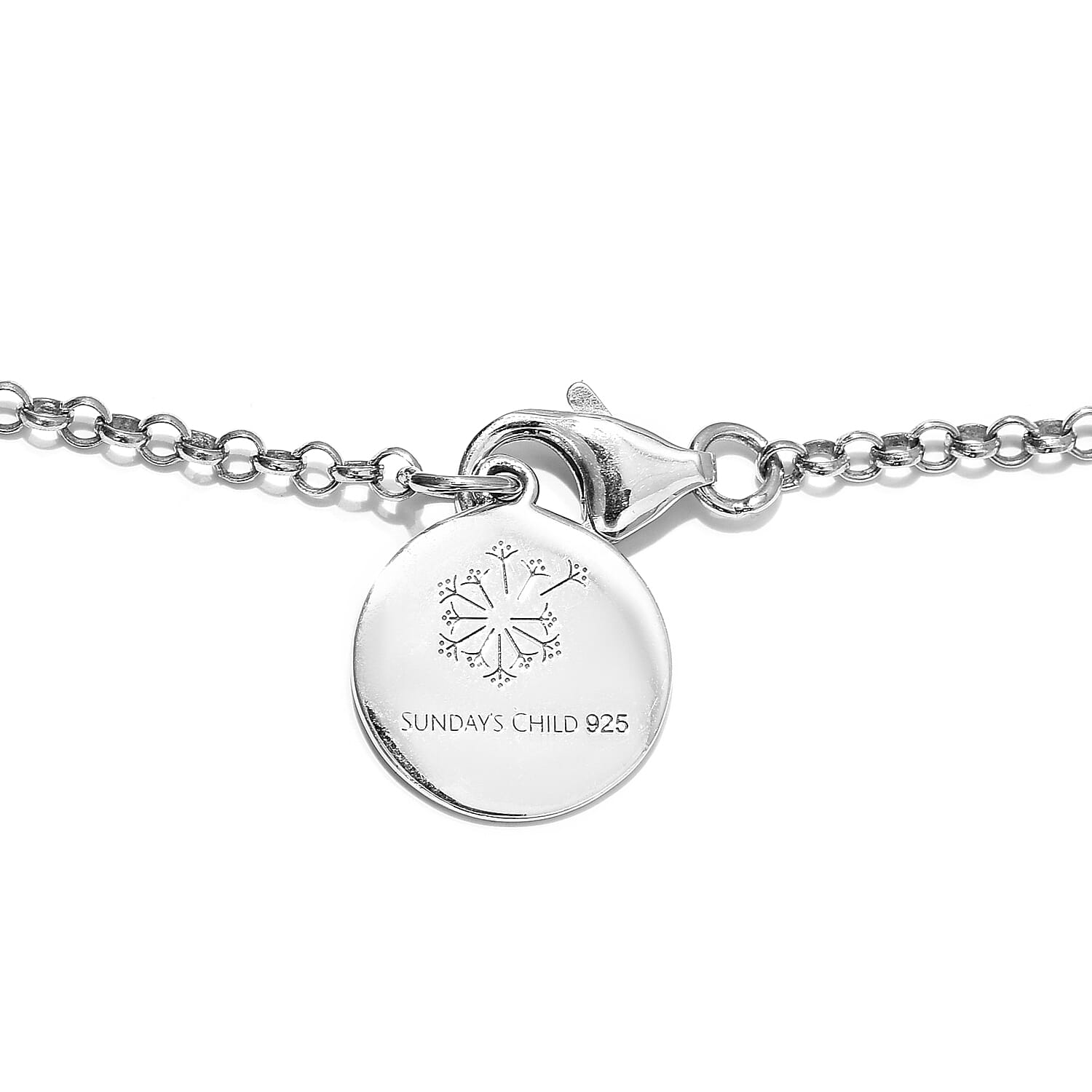 Sundays Child Platinum Overlay Sterling Silver Snaffle Design Necklace (Size 30)