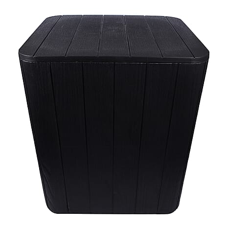 Garden Storage Table (Size 42x39x39 Cm- 43L) - UV Protected and Weather Resistance - Black