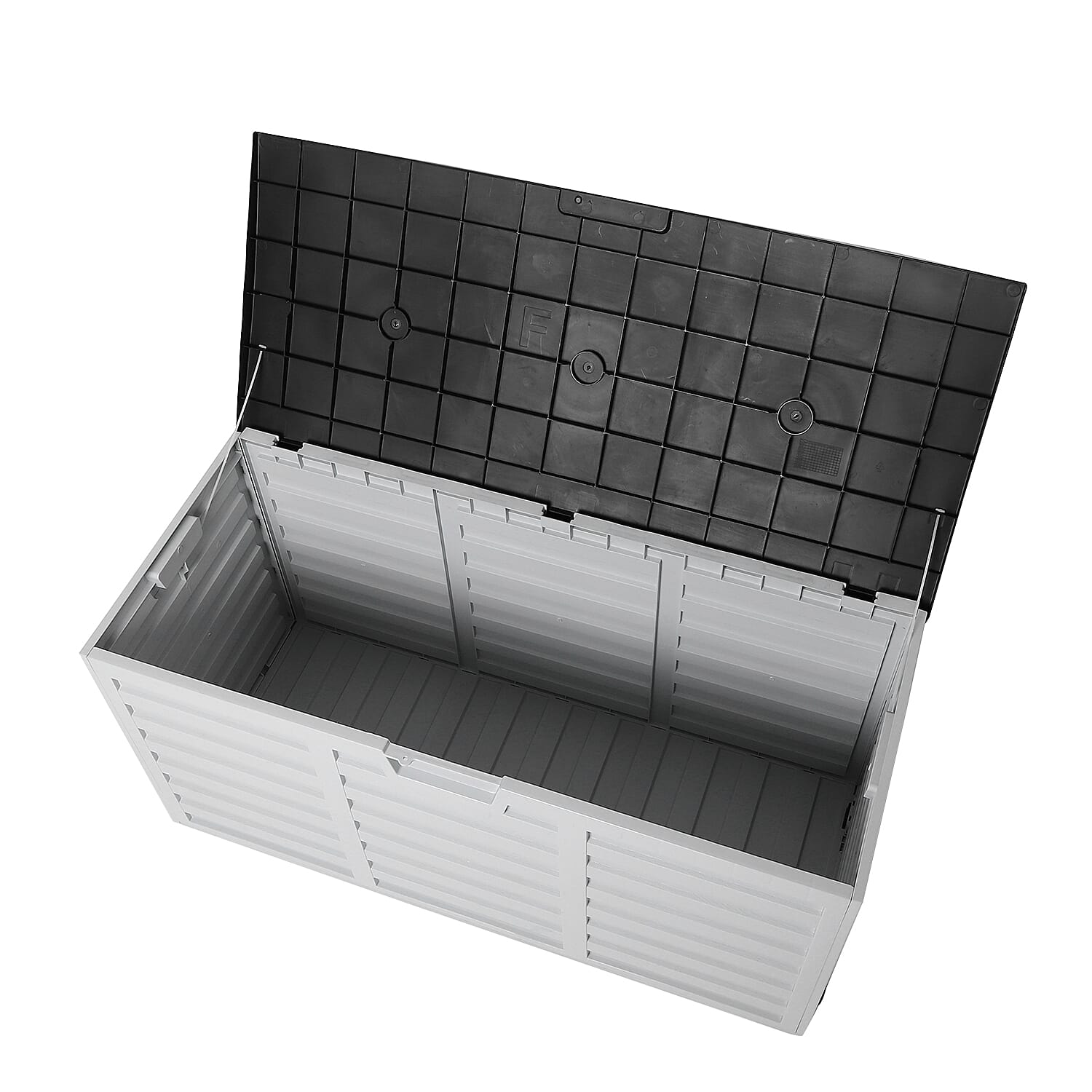 265L Durable UV Protected and Weatherproof Storage Box (Size 112x53x49 cm) - Grey & Black