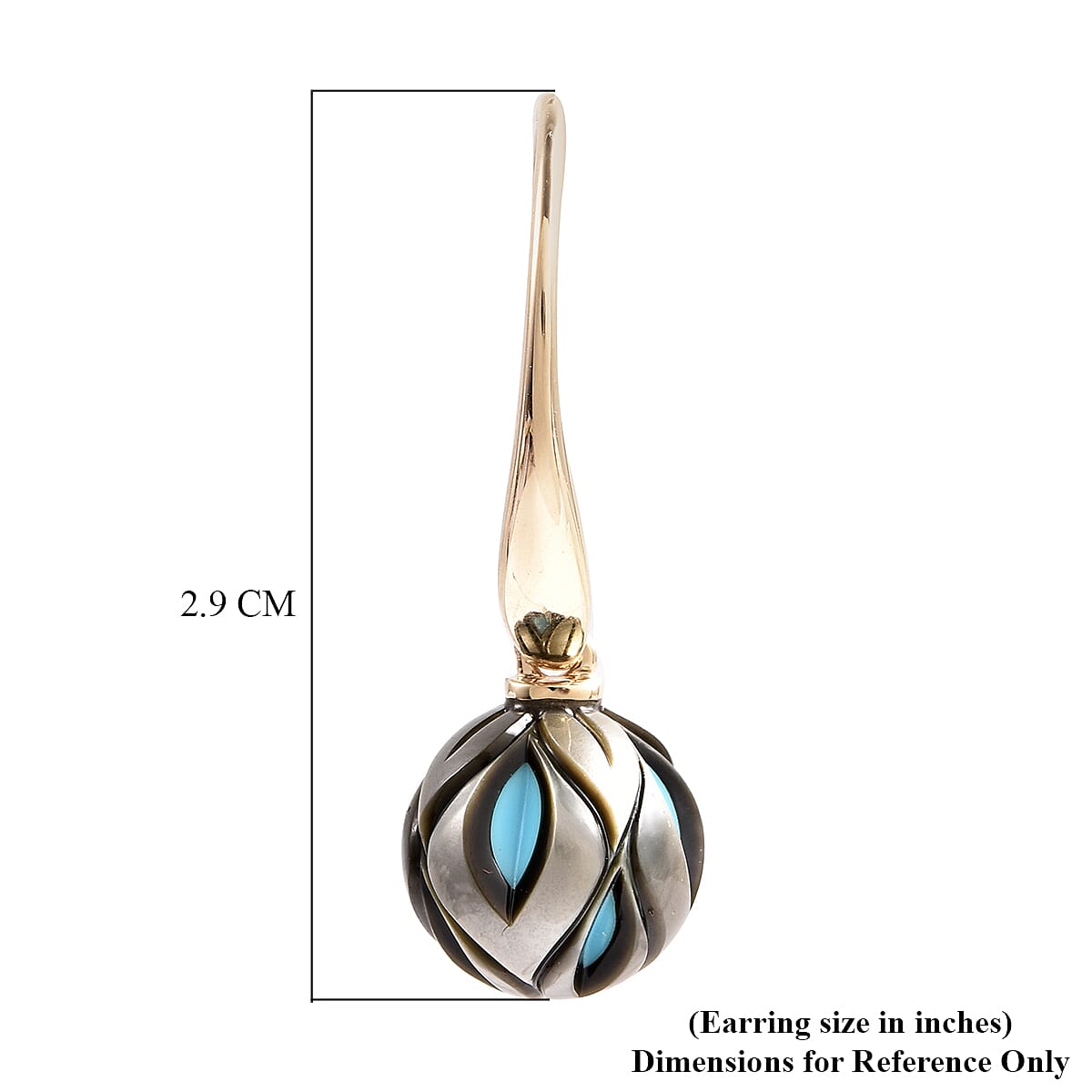 Galatea Pearl - 9K Yellow Gold Tahiti Pearl Drop Hook Earrings