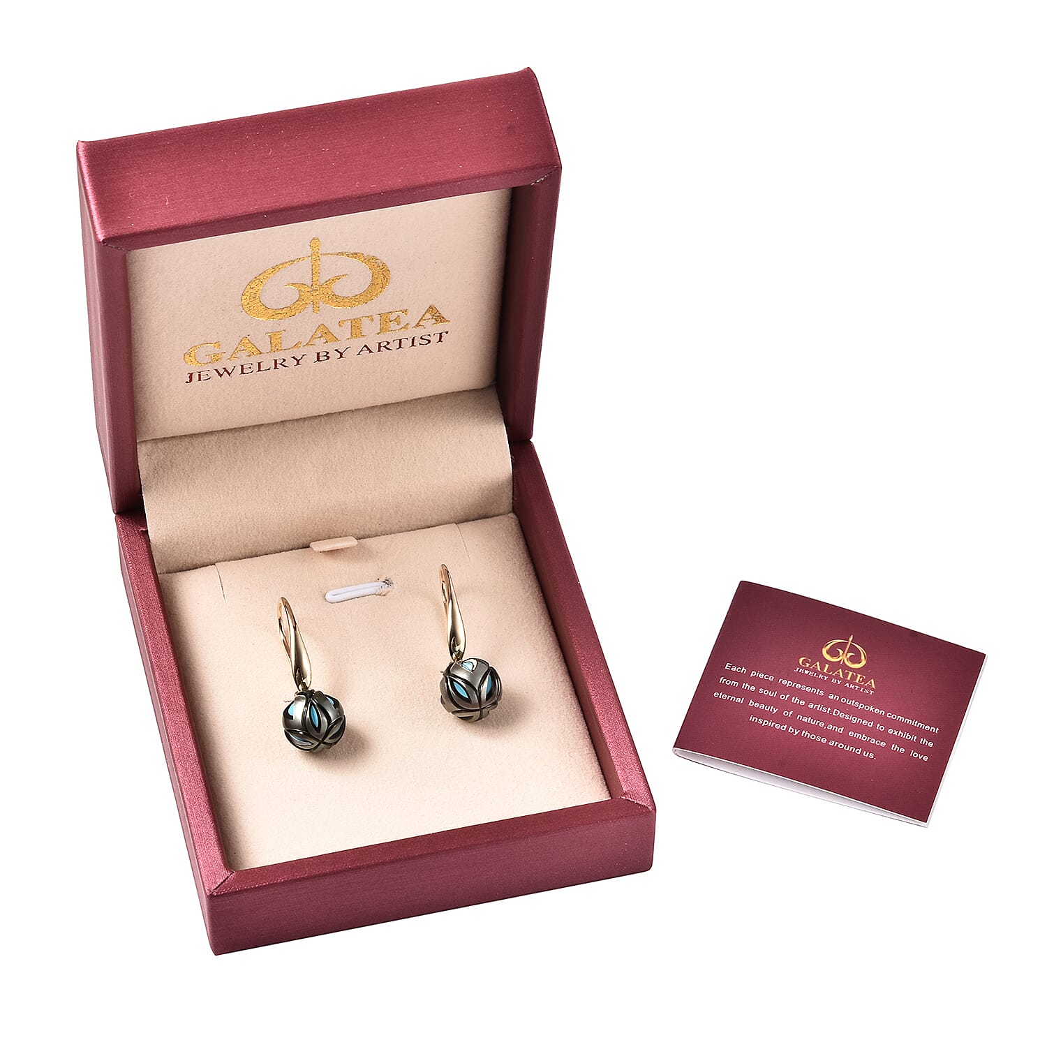 Galatea Pearl - 9K Yellow Gold Tahiti Pearl Drop Hook Earrings