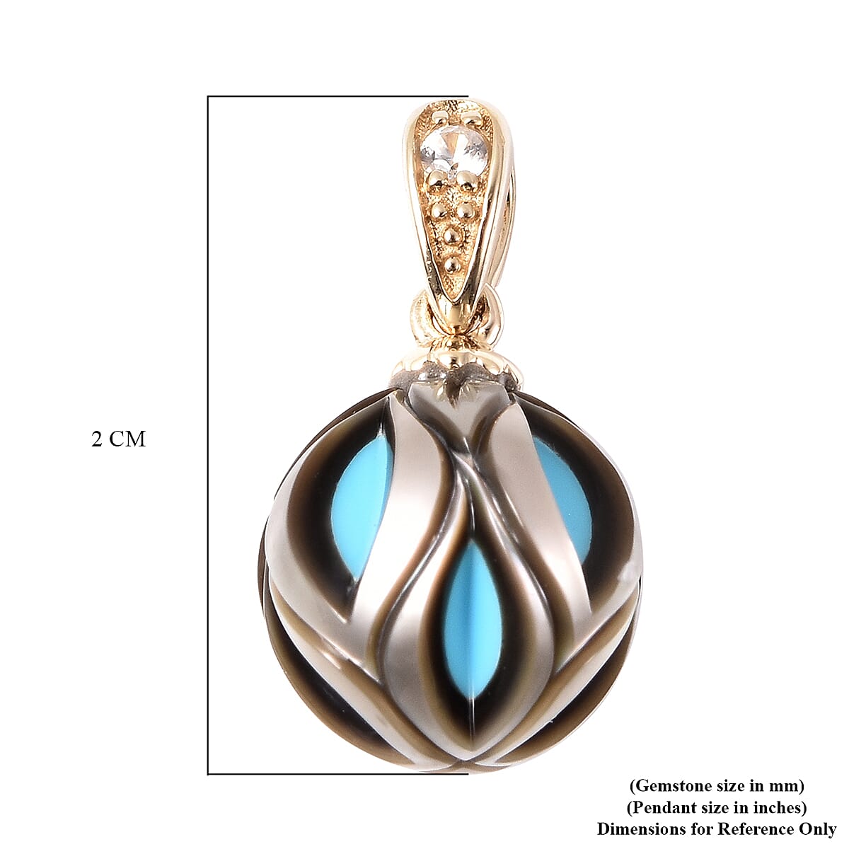 Galatea Pearl- 9K Yellow Gold Tahiti Pearl and Natural Cambodian Zircon Pendant