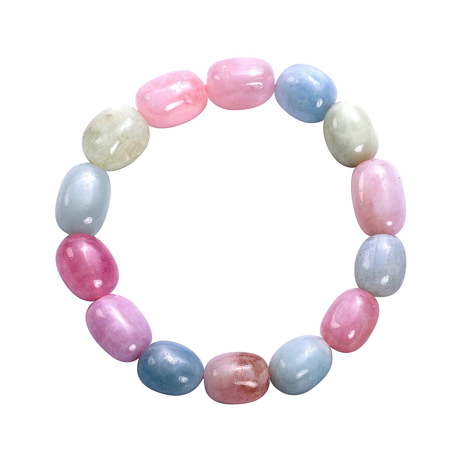 Beryl Stone Stretchable Bracelet (Size 7) 203.00 Ct.