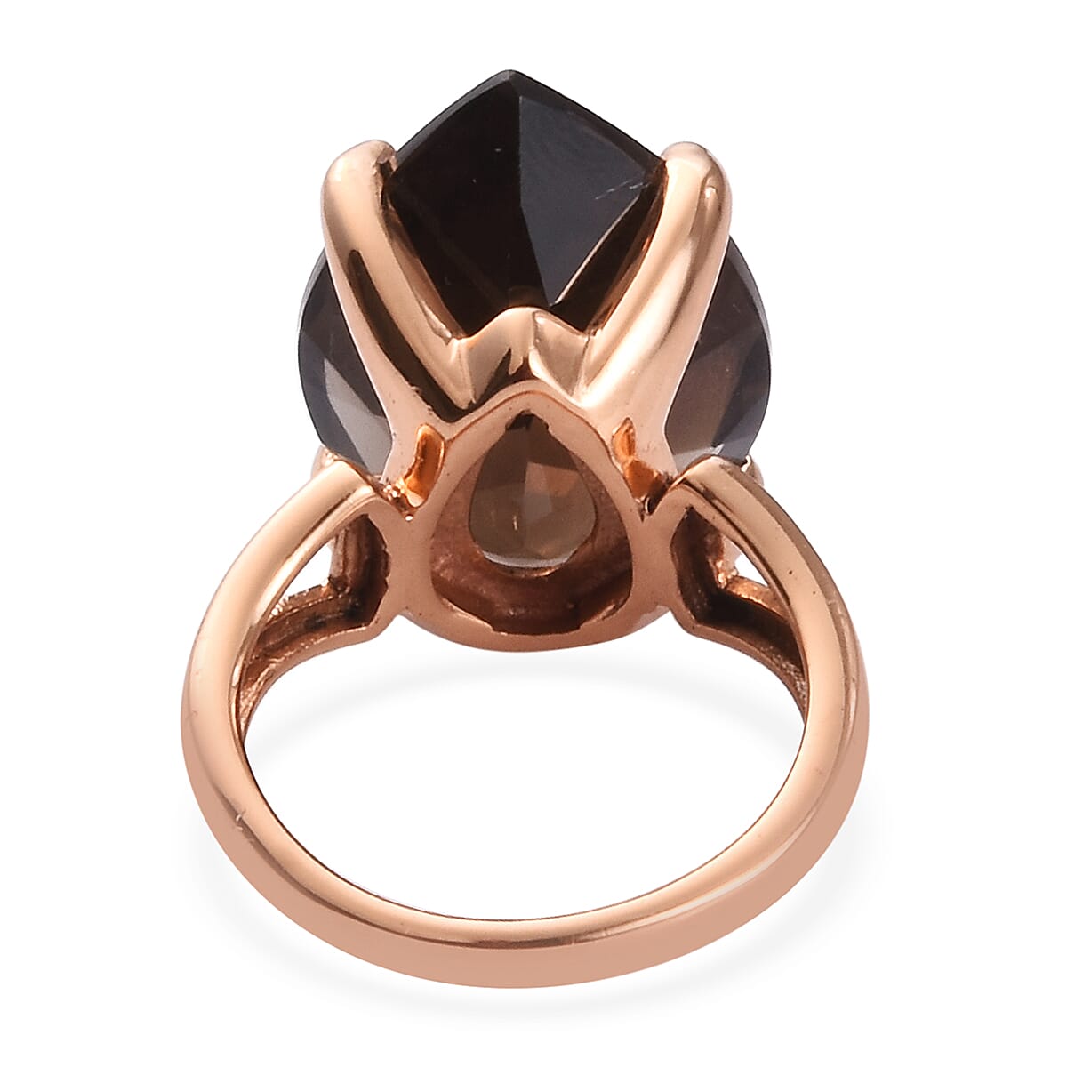 Brazilian Smoky Quartz Solitaire Ring in Bronze 14.25 Ct.