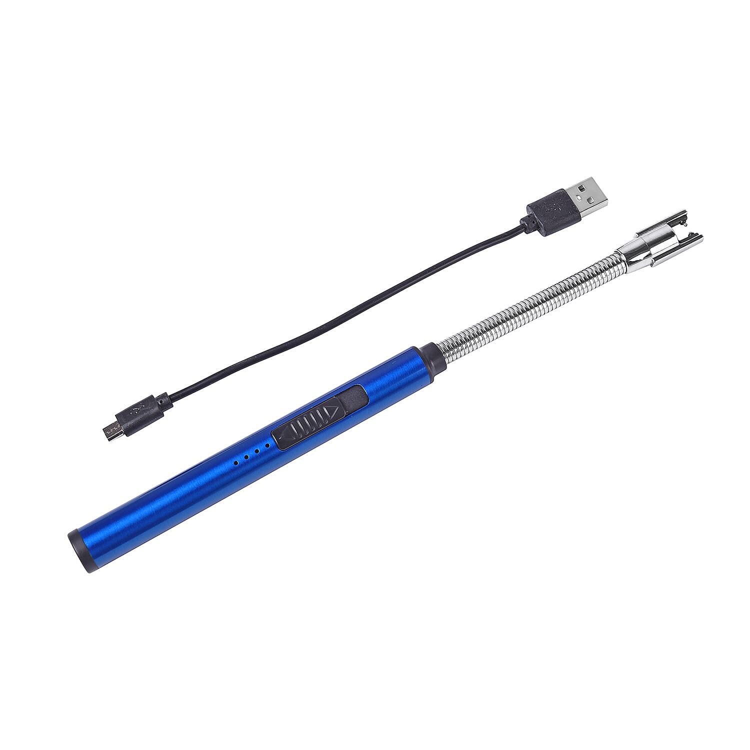 Candle Lighter with Flexible Long Neck & USB Charger (Size 24cm) - Navy