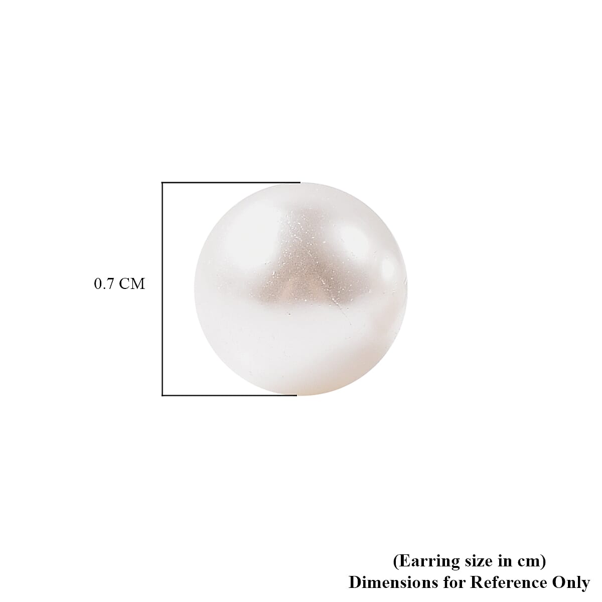 TJC Launch- Lunar Pearl Stud Earrings (with Screw Back) in Rhodium Overlay Sterling Silver