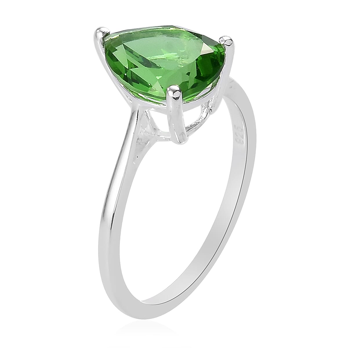 Helenite Solitaire Ring in Sterling Silver 2.25 Ct.