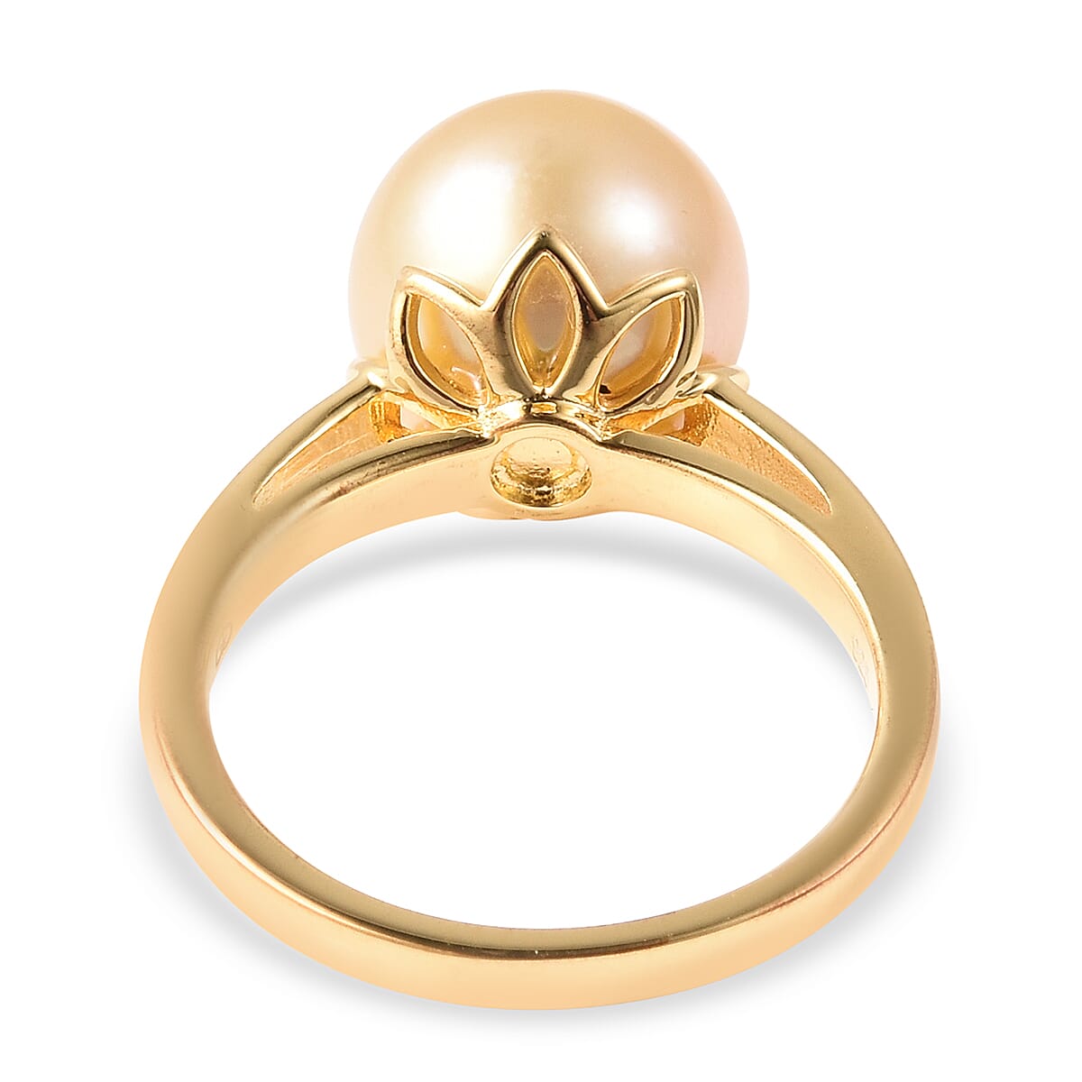 Galatea Pearl - Golden South Sea Momento Talking Pearl Ring in Yellow Gold Overlay Sterling Silver Galatea Pearl - Golden South Sea Momento Talking Pearl Ring in Yellow Gold Overlay Sterling Silver