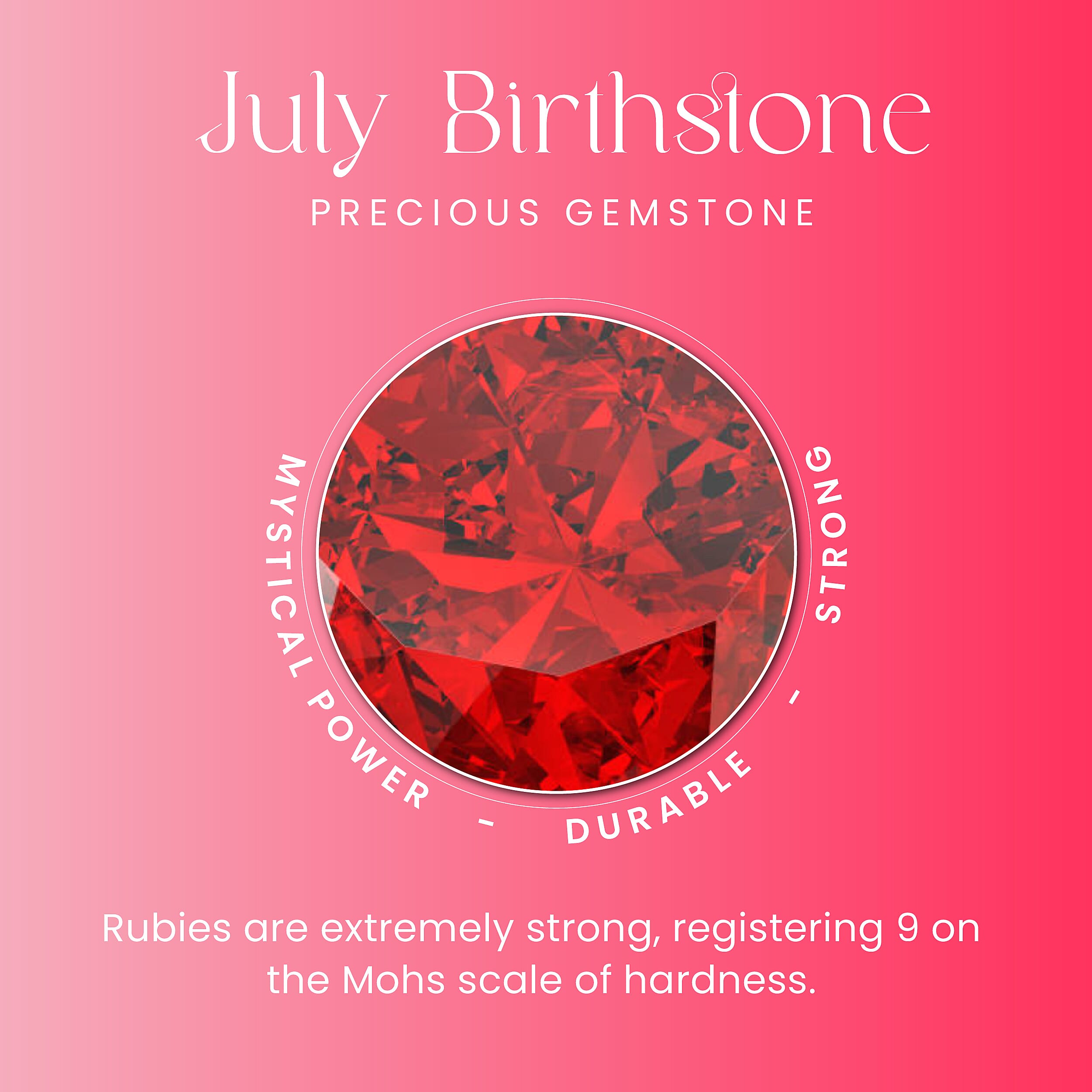 African Ruby Trilogy Ring in Sterling Silver