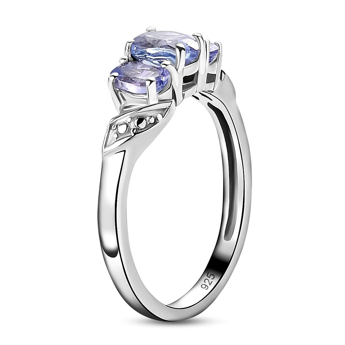 African Ruby Trilogy Ring in Sterling Silver