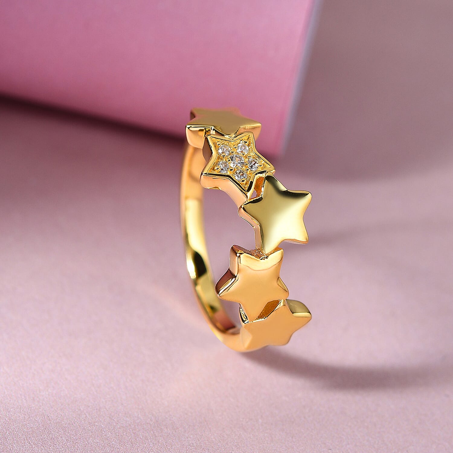 RACHEL GALLEY Natural Cambodian Zircon Ring in Yellow Gold Overlay Sterling Silver