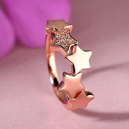 White Zircon Ring in Sterling Silver