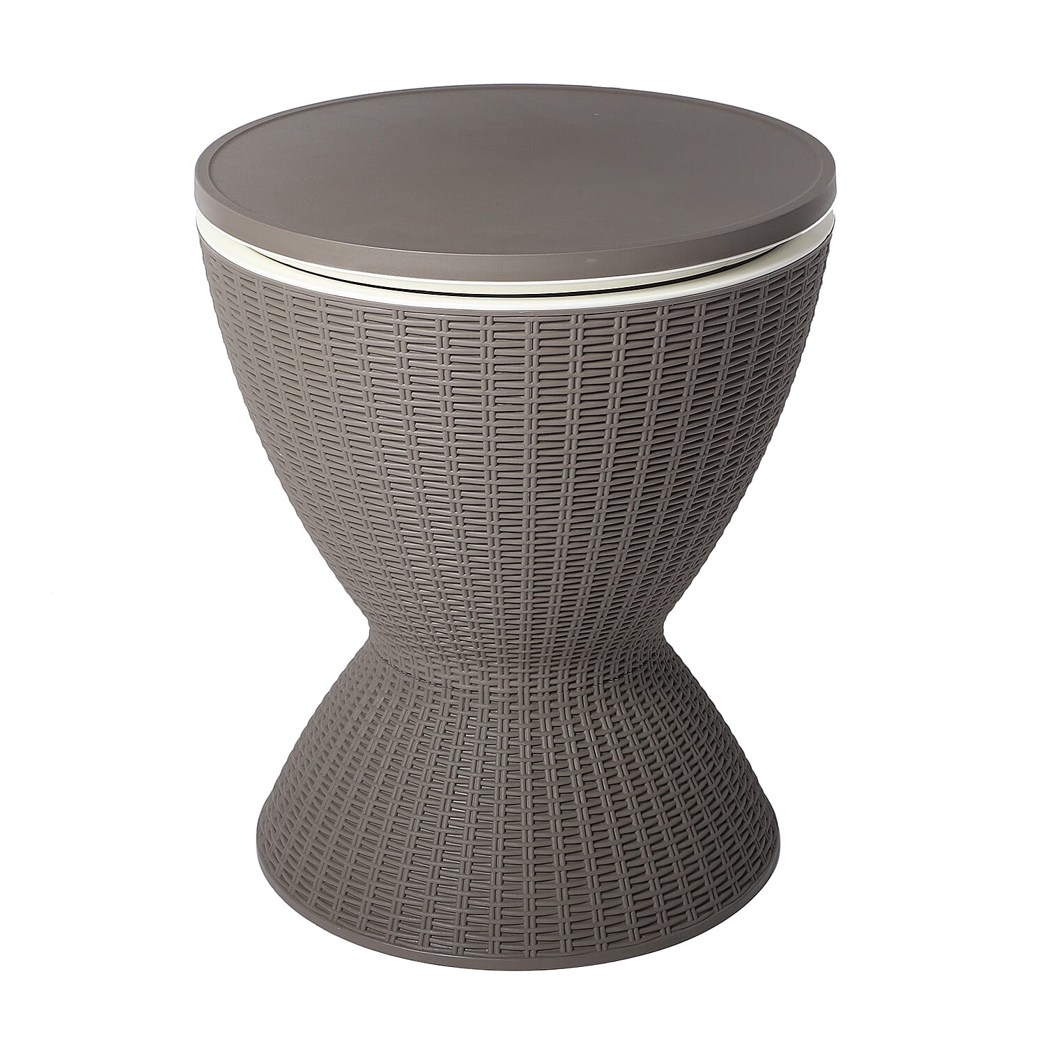 3-in-1 Belle Cool Bar with Colour Changing Light in Taupe Colour (Size-48x48x57 Cm)