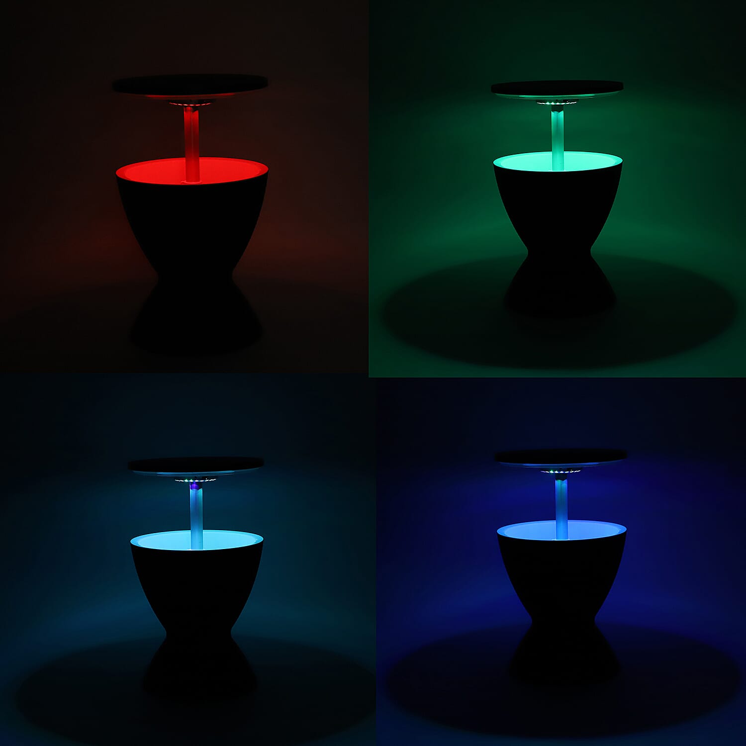 3-in-1 Belle Cool Bar with Colour Changing Light in Taupe Colour (Size-48x48x57 Cm)