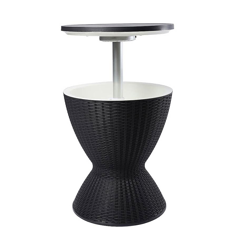 3-in-1 Belle Cool Bar with Colour Changing Light in Black (Size:48x48x57Cm)