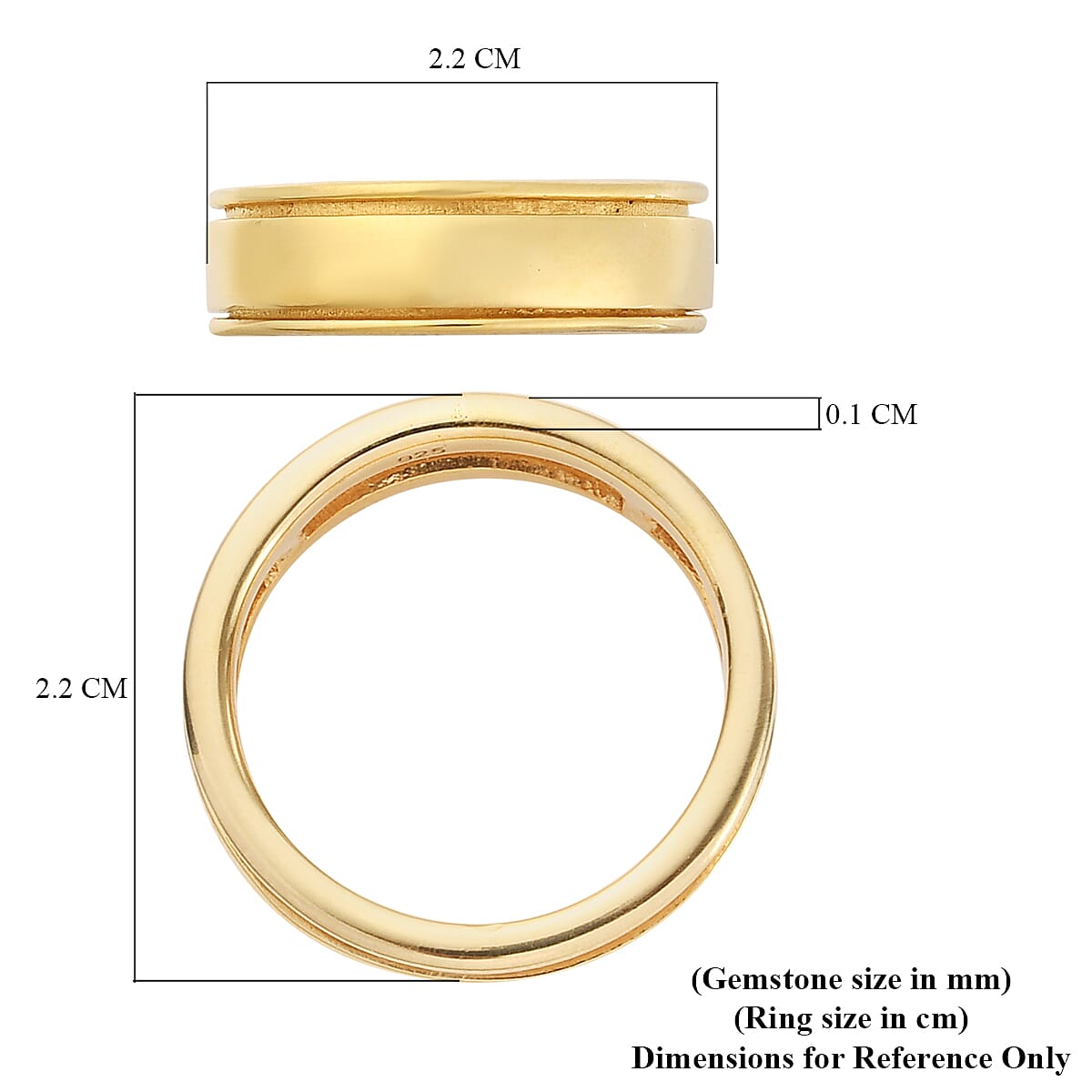 14k Gold Overlay Sterling Silver Spinner Ring 14k Gold Overlay Sterling Silver Spinner Ring