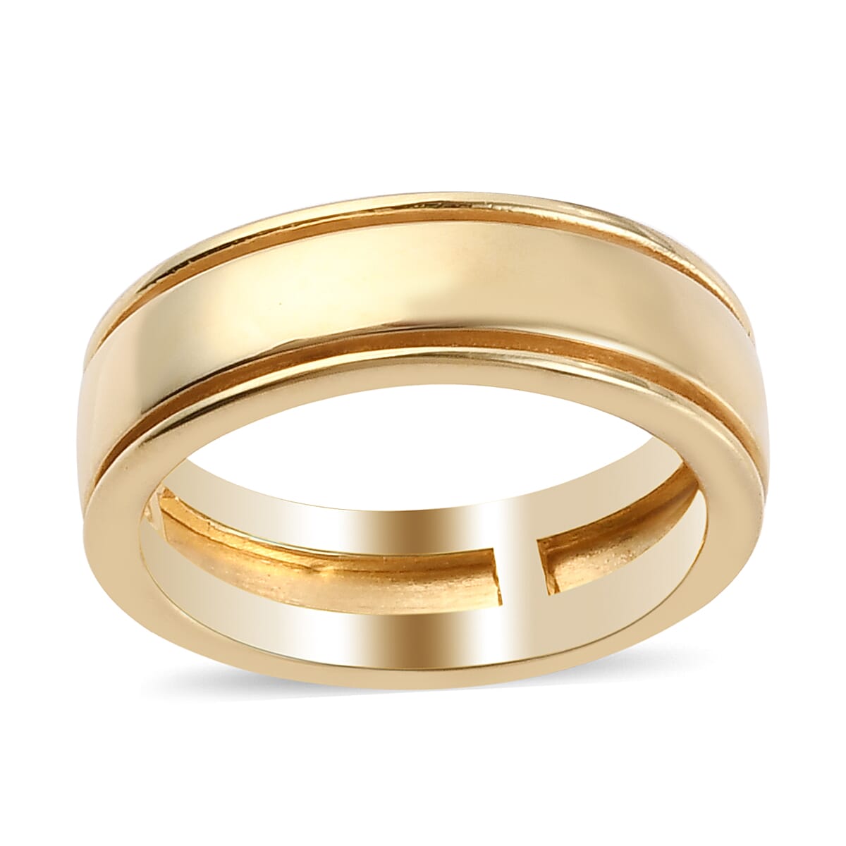 14k Gold Overlay Sterling Silver Spinner Ring 14k Gold Overlay Sterling Silver Spinner Ring