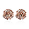 9K Rose Gold Champagne Diamond Cluster Earrings (with Push Back) 0.50 Ct.