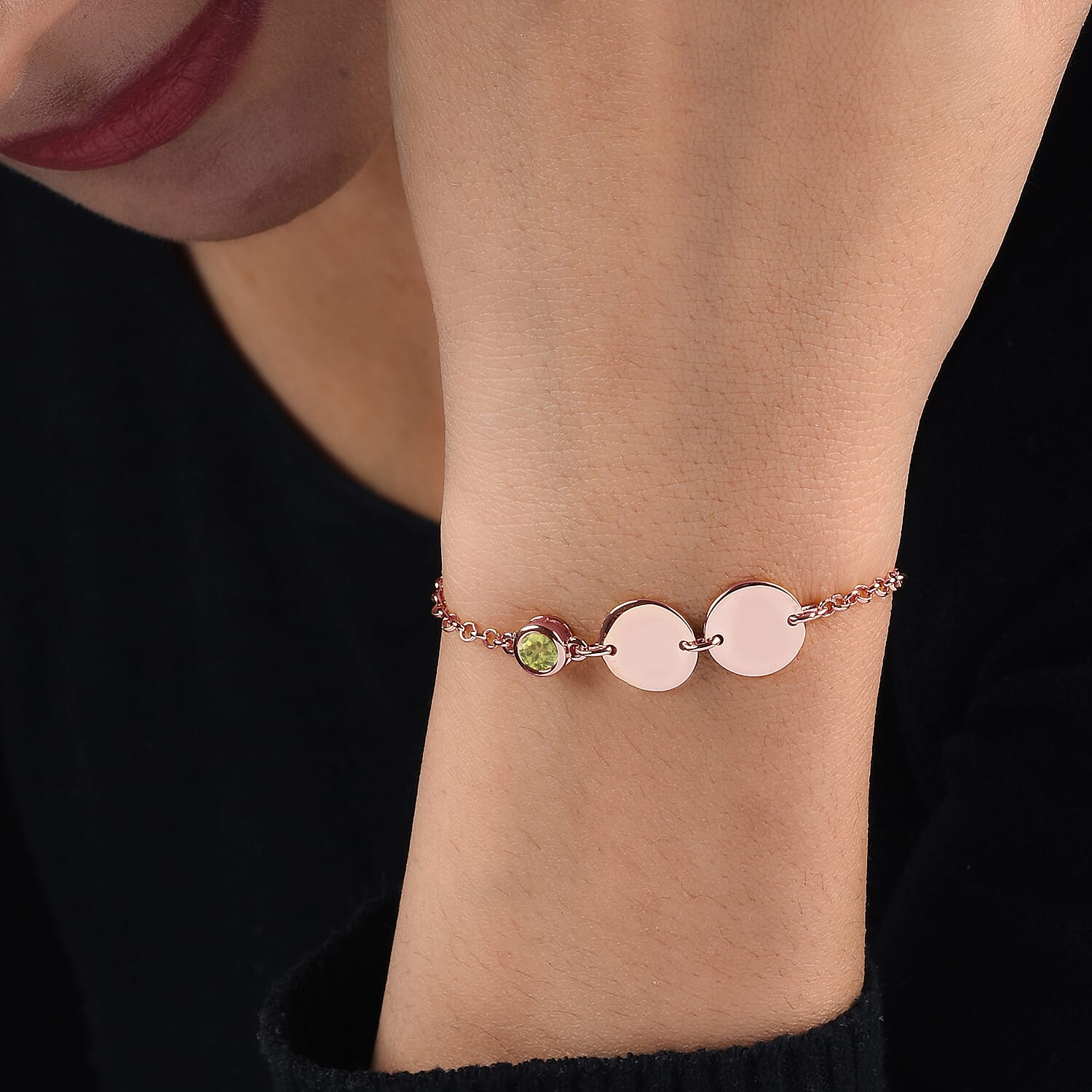 Masoala Sapphire (FF) Bracelet (Size 6 with Extender) in Rose Gold Overlay Sterling Silver