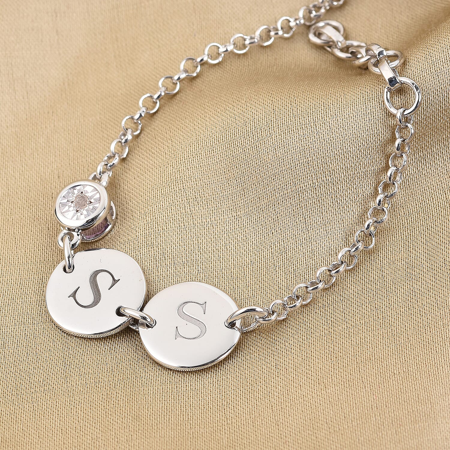 Diamond Bracelet in Sterling Silver