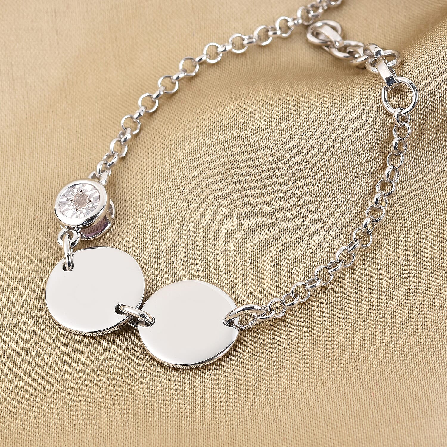 Diamond Bracelet in Sterling Silver