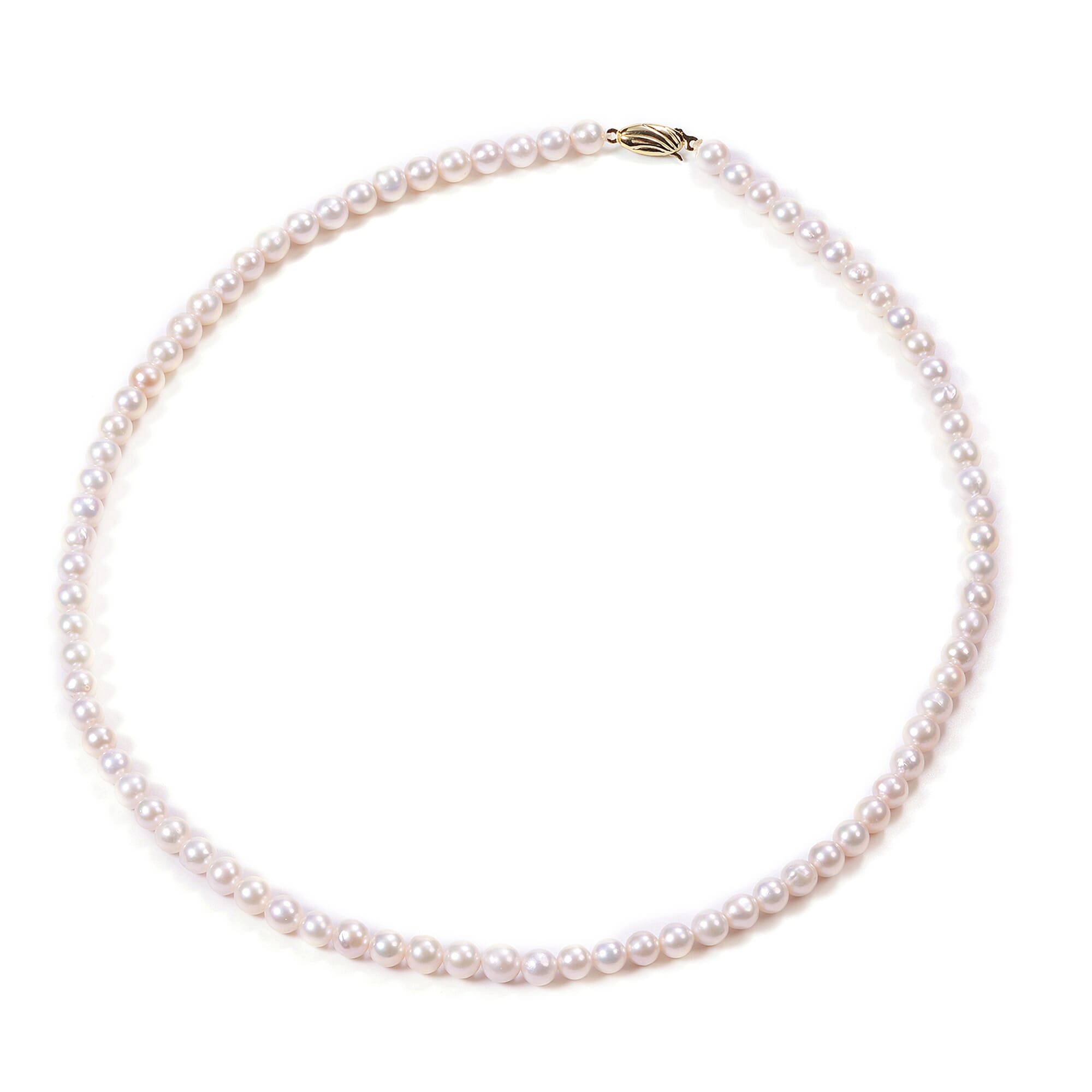 TJC Launch-Lunar Pearl Necklace (Size 20) in Yellow Gold Overlay Sterling Silver
