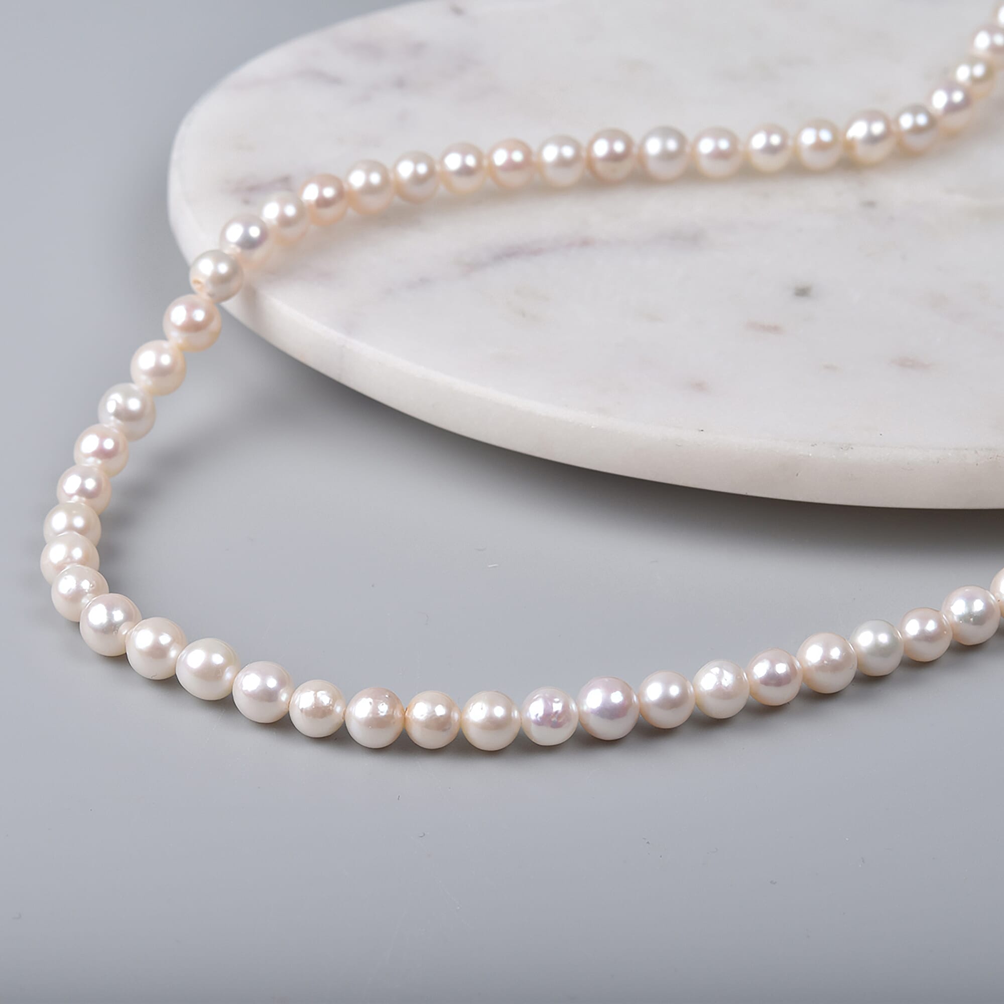 TJC Launch-Lunar Pearl Necklace (Size 20) in Yellow Gold Overlay Sterling Silver