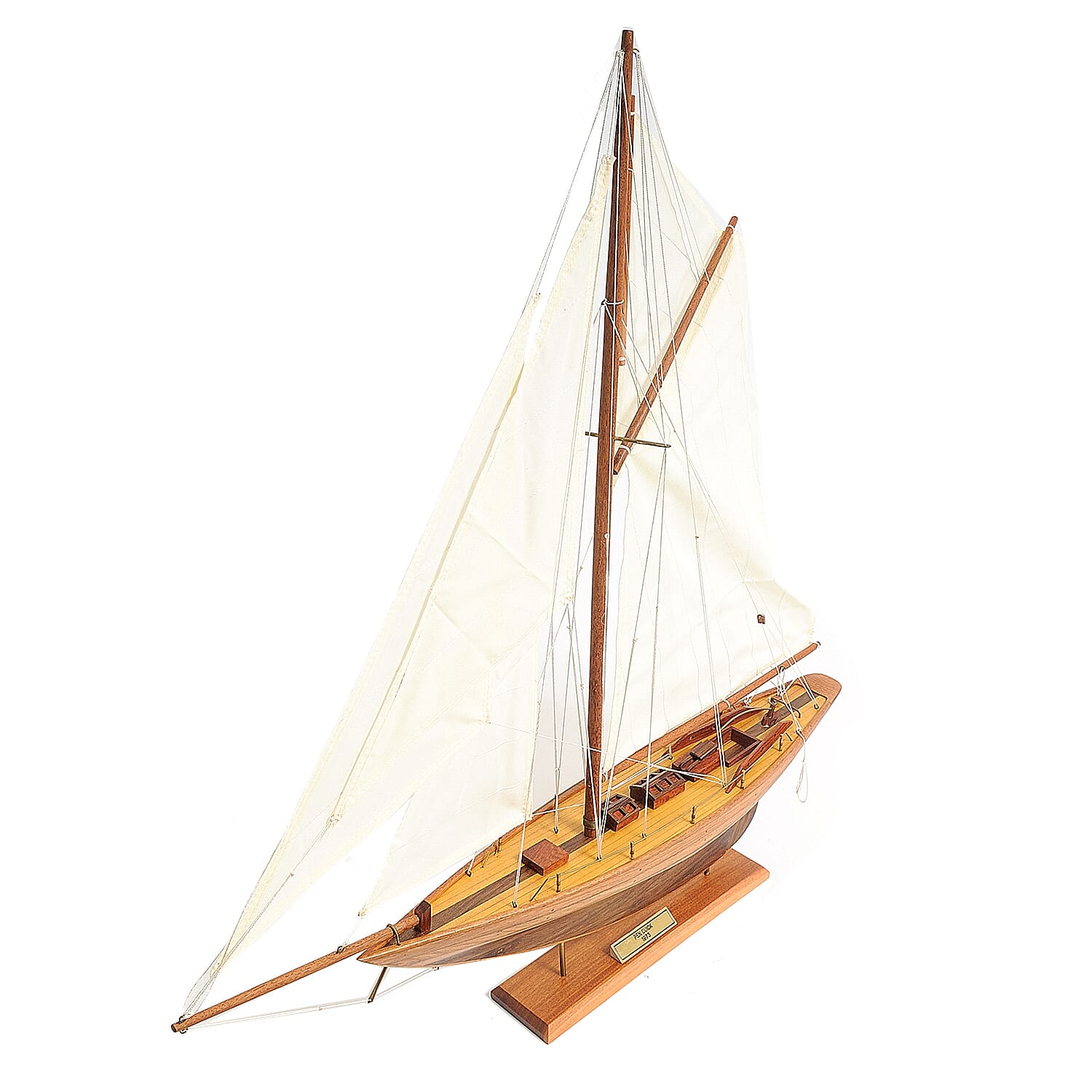 Decorative Wooden Pen Duick 1898 Boat Model (Size 61x11x75 cm)
