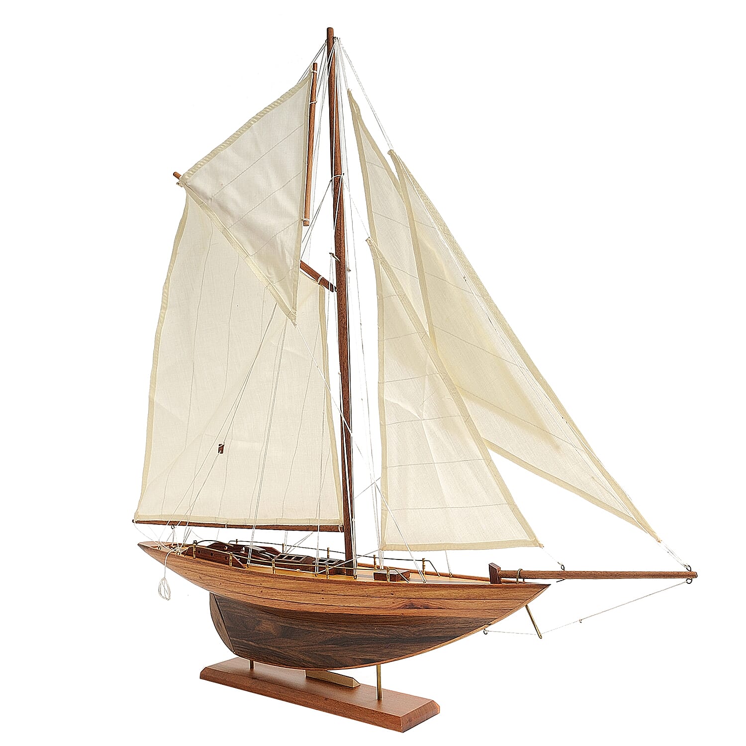Decorative Wooden Pen Duick 1898 Boat Model (Size 61x11x75 cm)