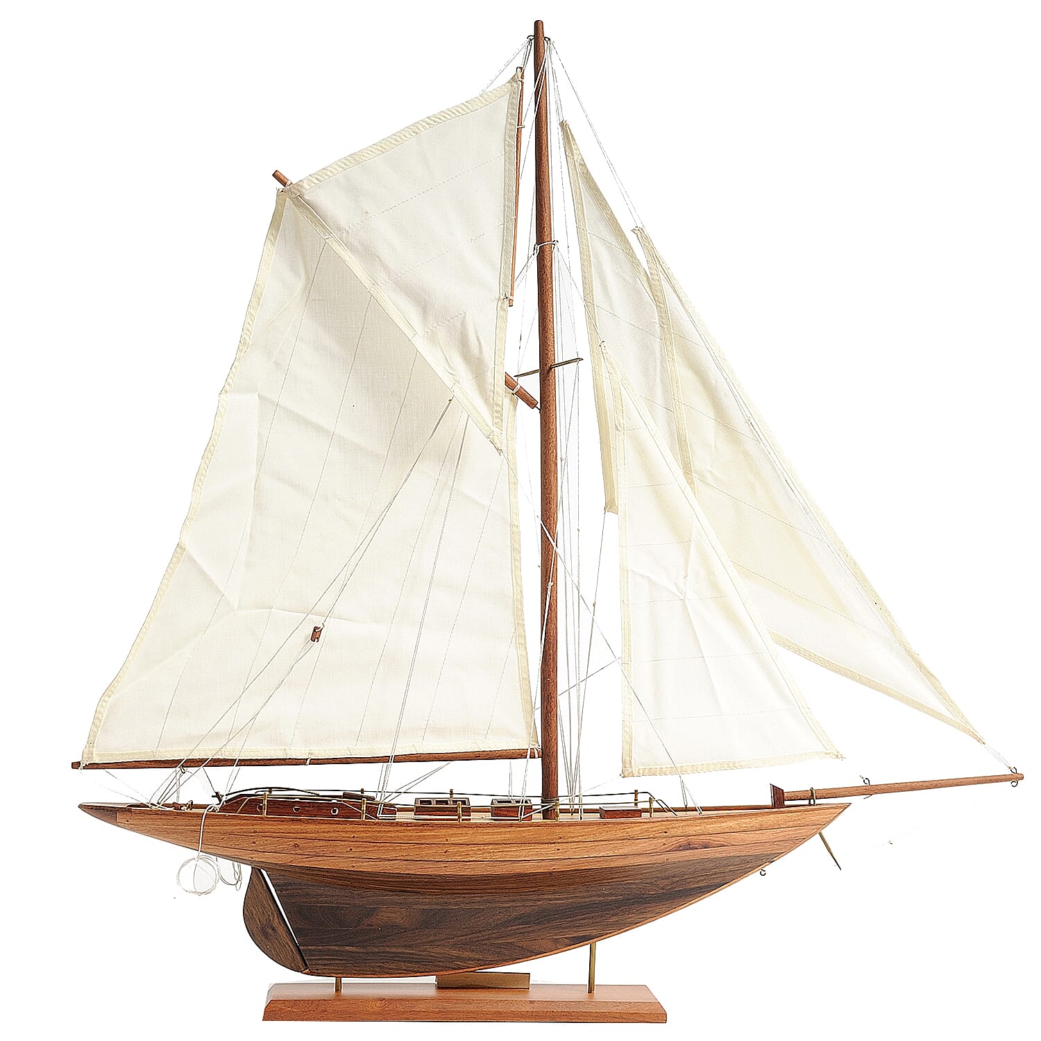 Decorative Wooden Pen Duick 1898 Boat Model (Size 61x11x75 cm)