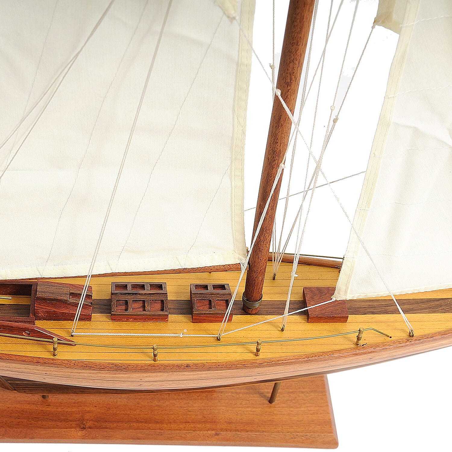 Decorative Wooden Pen Duick 1898 Boat Model (Size 61x11x75 cm)