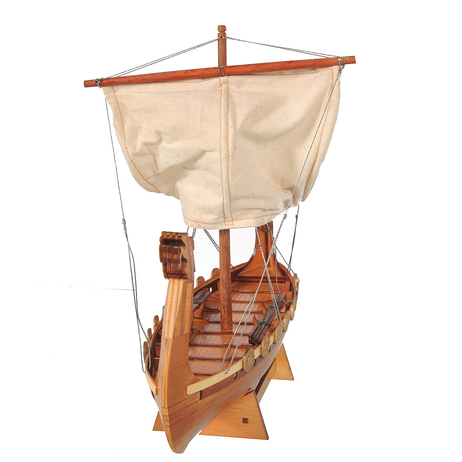 Decorative Wooden Drakkar Viking Long Boat Model  (Size 30x8.5x25cm)